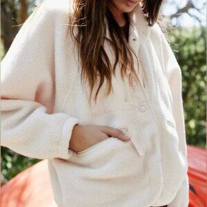 New! FP Movement by Free People X Hatch Hit the Slopes Jacket Natural Ivory